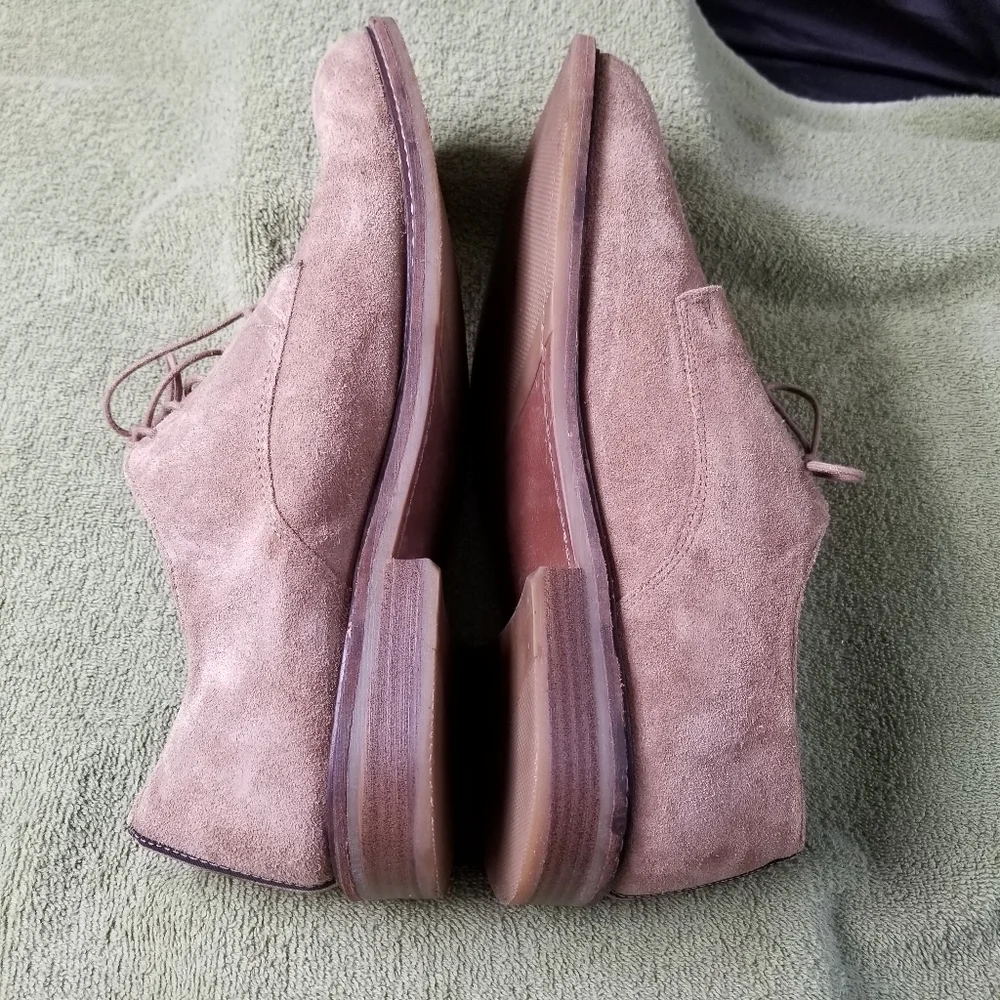 Steve Madden Men's Taupe Suede P-Crane Suede Leather Lace Up Oxfords Size 12
